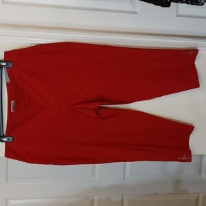 #02 JM Collection Red Capri Pants Size XL NWT
